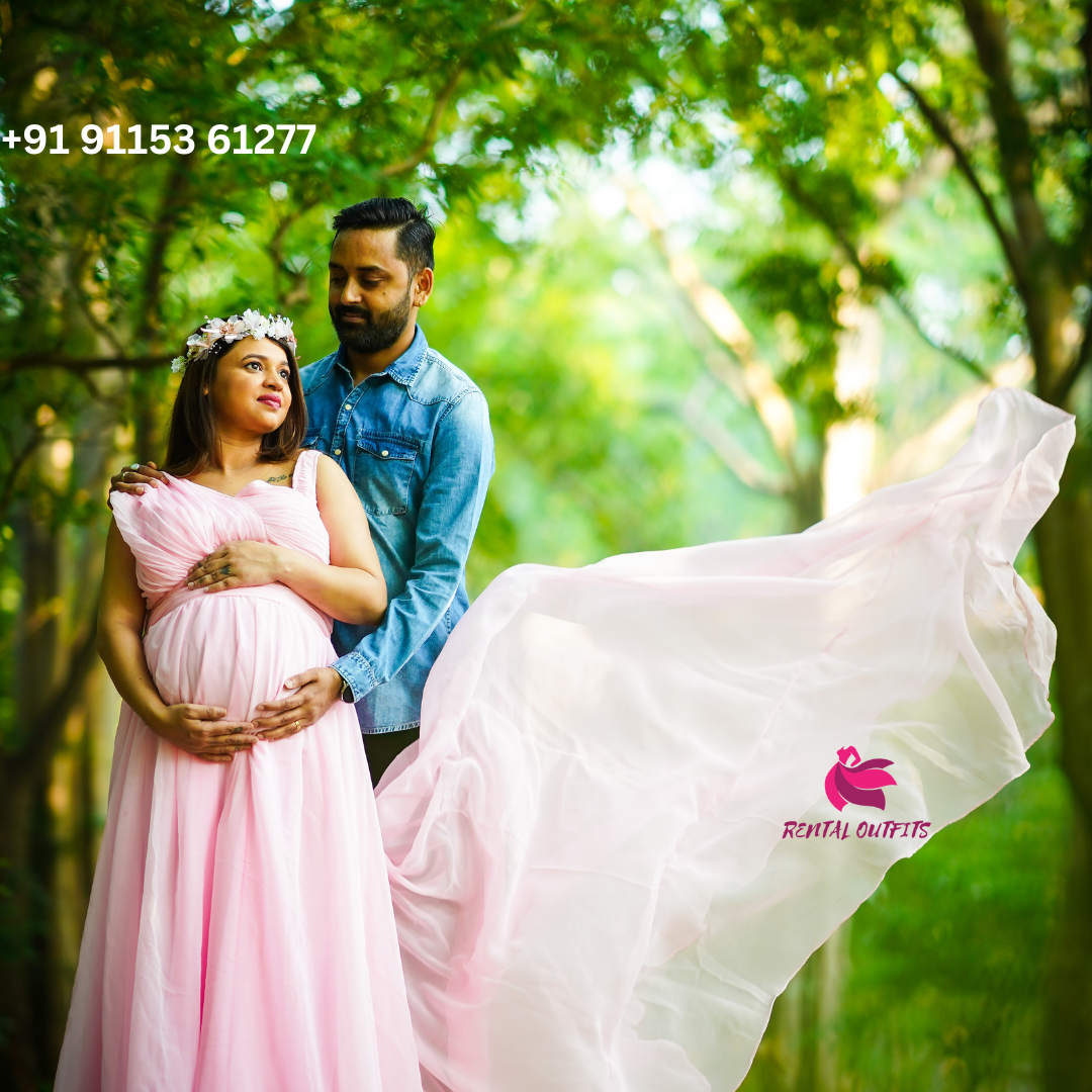 Simple trail gown on rent in Lucknow