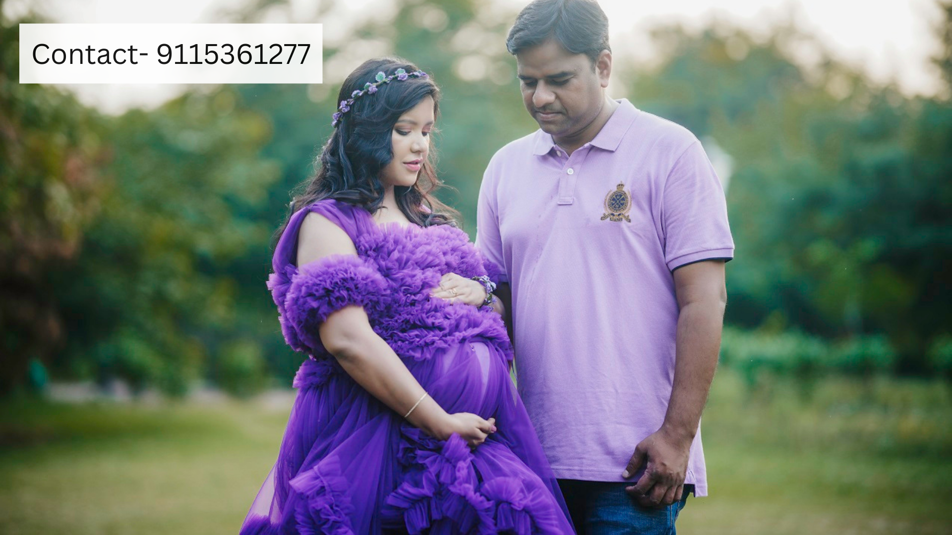 Frill And Ruffle Gown For Maternity Shoot In Lucknow